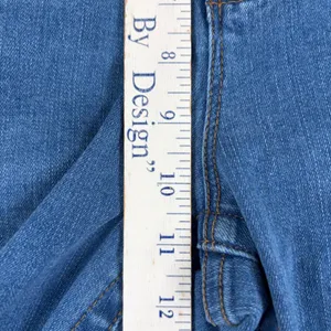 Seven7 Tummyless High Rise Slim Boot Jeans Blue Raw Hem Size‎ 12 Minimalist thumbnail 8