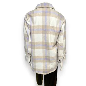 BTFBM Long Sleeve Button Down Plaid Flannel Shaket Size Medium Multiple thumbnail 7