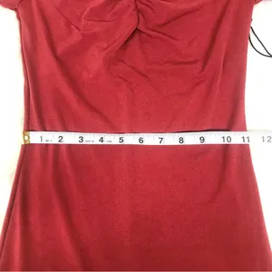 ASTR Brick Red Cutout Long Sleeve Midi Dress Size‎ XS Cockail Party Fall Winter thumbnail 11