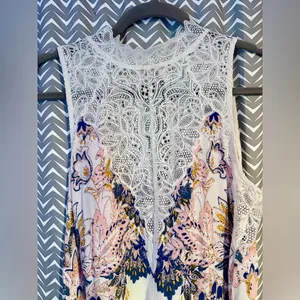 Free People | Marsha Printed Lace-Neck Dress, size S thumbnail 5