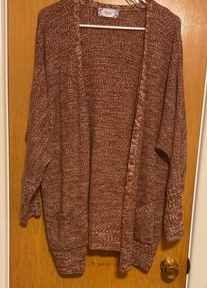 Blu Pepper Marled Brown Cardigan thumbnail 1