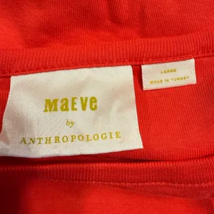 Maeve by Anthropologie Top Cropped Size Large Red Fitted Bell‎ Sleeve Party Boho thumbnail 5