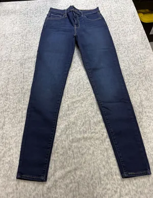 Levis 720 High Rise Super Skinny Jeans Dark Wash Indigo‎ Blue Denim 26x30 thumbnail 1