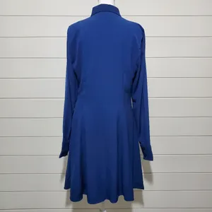 Abercrombie & Fitch PLEATED FLIRTY MATTE SHIRTDRESS - Shirt dress‎ blue Size MT thumbnail 2