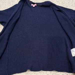 Lilly Pulitzer Navy Harbour Kimono Cardigan Dolman Open Front Wrap XS C26-015 thumbnail 5