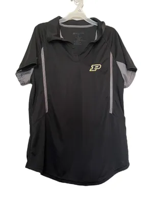 Holloway Ladies L Purdue‎ polo shirt black and gray thumbnail 1