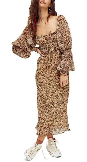 🌸Free People Aglow Midi Dress thumbnail 1