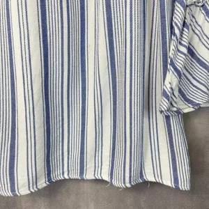 DREW Women Top Blouse Size Medium Off Shoulder Stripe Tiered Bell Sleeve Peasant thumbnail 6