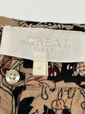 The Great. Sleep Dress 100% Cotton Size 0‎ Beige Black Timber Floral Loose thumbnail 2