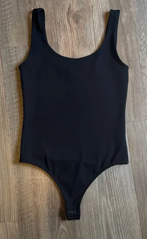 Express Black Scoop Neck Body Contour Bodysuit thumbnail 1