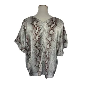 Entro Top Large Button Down Short Sleeve Boho Casual Festival thumbnail 3
