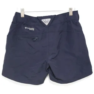 Womens Columbia PFG Dark Blue Nylon Flat Front Chino Athletic Shorts Size XS thumbnail 2