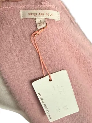 NWT SKIES ARE BLUE‎ Fuzzy Long Sleeve Pink Casey Cardigan Sz S thumbnail 7