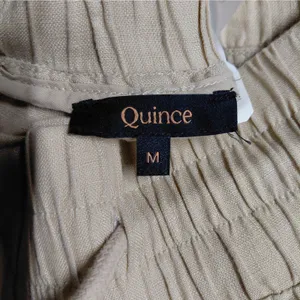 Quince Women 100% European Linen Pants Size Medium Flax Wide Leg Vacation Travel thumbnail 7