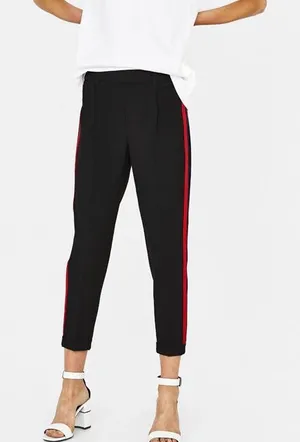 Black and Red Bershka Sporty jogger trouser pants Size XS thumbnail 1
