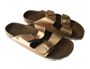 Birkenstock Arizona Sandals Metallic Copper 40 Narrow Women's Size 9 thumbnail 1