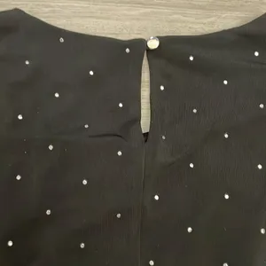 Calvin Klein Black Silver Studded Sleeveless Keyhole Back Tank Top Size Small thumbnail 10