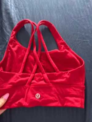 Lululemon Dark Red Energy Longline Bra 2 thumbnail 2
