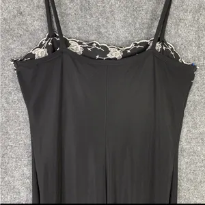 Y2K Vintage City Triangles Black Maxi Dress silver Accents medium Babydoll party thumbnail 10
