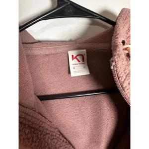 Kari Traa Rothe Hoodie Women Medium Taupe Half Zip Teddy Fleece 622570 NEW‎ thumbnail 3