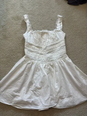 House of CB White Lace-Trim Slip Dress thumbnail 1