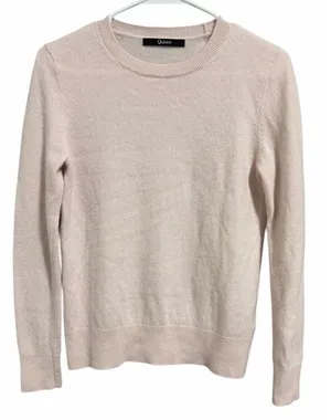 Quince‎ Mongolian Cashmere Crewneck Sweater Light Pink Women's Size Small thumbnail 1