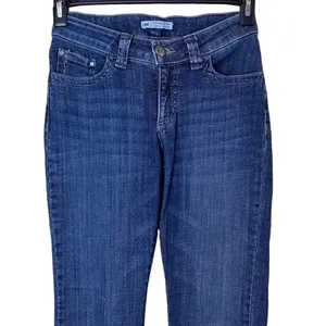 Lee Slender Secret Blue Jeans Size 4 Medium Crystal Accents Lower On The Waist thumbnail 2