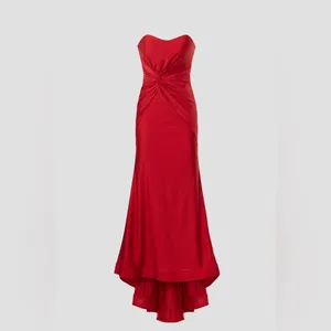 Revolve FAVIANA Red‎ Strapless Evening Knot Front Mermaid Sweetheart Gown 0 thumbnail 3