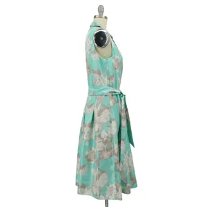 NWT JH Collectibles Floral Belted Faux Wrap Collared Sleeveless Midi Dress 12 thumbnail 5
