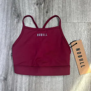 NWT NoBull Cabernet Deep Red Halter Sports Bra High Support Size XS thumbnail 2
