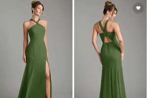 Azazie Bridesmaid Dress Green thumbnail 4