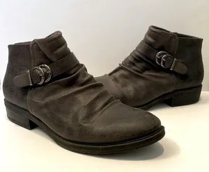 Baretraps- Black Ankle Bootie Style Yulia with Silver Buckle Detail- Size 8.5 thumbnail 1