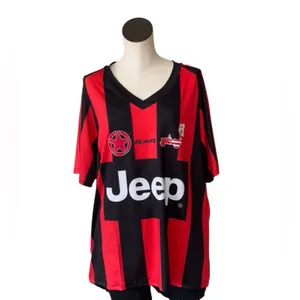 NWOT JEEP Wrangler 4X4 Red Black Striped Jersey Top Large thumbnail 4