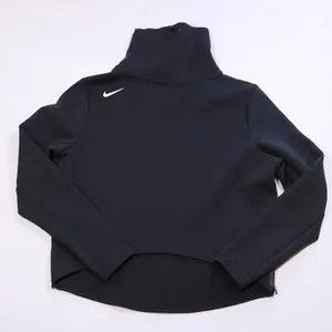 Nike Therma Mock Neck Tech Fleece Sweatshirt Women Size M Black High Low Hem Zip thumbnail 3