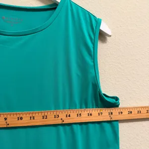 Athleta Sunlover UPF 50+‎ Sleeveless Mesh Hem Teal Green Medium 420736 thumbnail 8