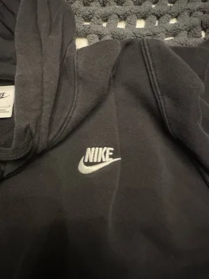 Nike Hoodie Sweatshirt Black Swoosh Logo thumbnail 3