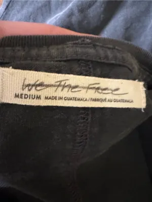 NWOT Free People We The Free Fade Into You Tee - Metal Stiletto washed black - M thumbnail 8