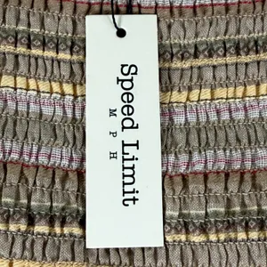 Speed Limit MPH Smocked‎ Striped Maxi Dress Brown Boho Tiered J5735L Size M thumbnail 3