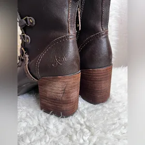 OTBT LEATHER Ankle BOOTS Oregon Heel Hiker Brown thumbnail 7