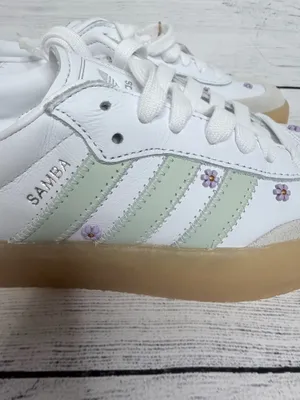 Adidas Shoes Women’s White Samba Originals Casual Green 7 thumbnail 4