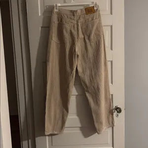 BDG Beige Corduroy Hi Rise Baggy Trousers thumbnail 3