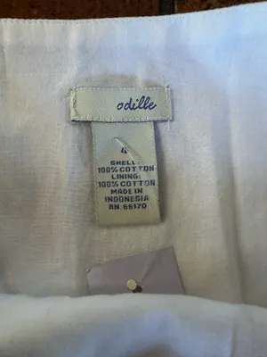 White Midi Skirt 100% Cotton Size 4 thumbnail 2