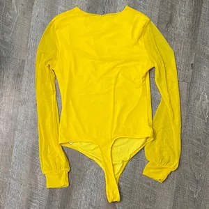 Yellow Long Sleeve Amazon One Piece Bodysuit for Women thumbnail 3