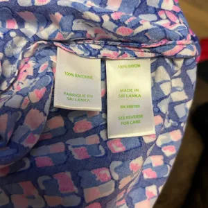 Lilly Pulitzer blue & pink pineapple print dress size Large thumbnail 8