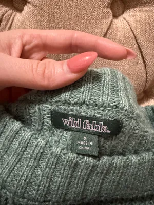 Wild Fable Mint Green Cropped Sweater thumbnail 2