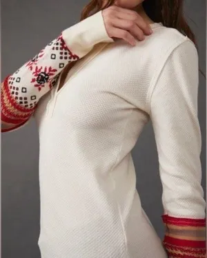 Cream Mikah Layering Cuff Long Sleeve Tee Size XS thumbnail 2
