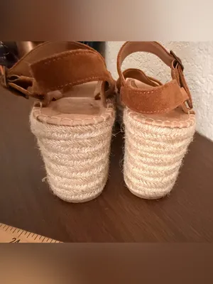 Soludos Womens Como Platform Wedge Sandals Brown suede size 6 preowned thumbnail 11