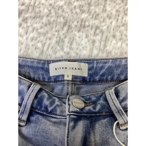 Risen Jeans Womens Cuffed HR Short Light Wash Denim RDS6155SZ Size S thumbnail 4