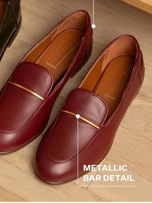 Franco Sarto L-Mirabelle Loafers/Moc Shoes, Bordo Red Leather, Size 10, NWT thumbnail 2