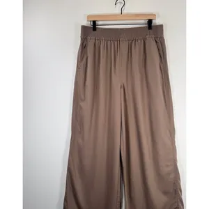 Madewell Womens Pants Brown Drapeweave Carley Wide Leg High Rise Pull On Large thumbnail 8